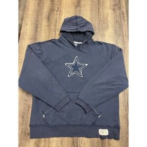 Dallas Cowboys Legends Collection Vintage Style Distressed Navy Hoodie 2XL